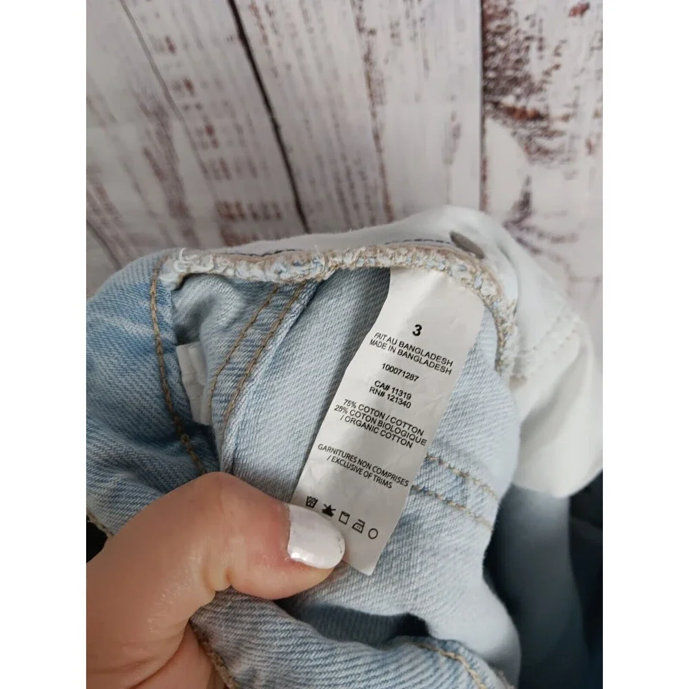 GARAGE 10008363107J 90's Straight Jeans Women's Size 3 Light Blue